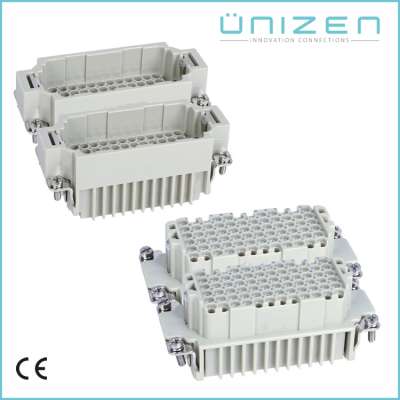 UNIZEN HDD-144 72*2pin 144P+PE inserts with hood house male female wire connector