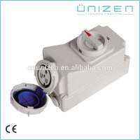 Unizen 16A 230V IP67 Waterproofing Electrical Plug & Socket Connector- Female Socket with switch